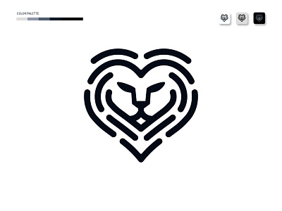 Lion Heart Logo animal brave company logo corporate fingerprint geometrical heart heart shape industrial king lion logo design logo maker love luxury minimal technology logo unique