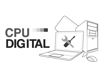 CPU Digital Logo Concept cpu development logo