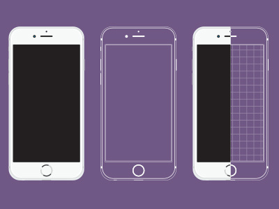 iphone 5 Vector and Wireframe Model