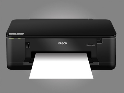 Epson Workforce 60 Inkjet Printer PSD download epson freebie printer psd resource workforce60