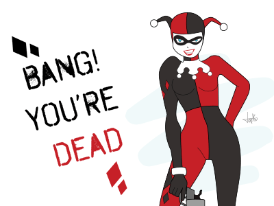 Harley Quinn - Bang! You're Dead art batman classic dailyart harleyquinn sketch vector