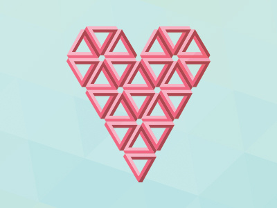 Penrose Heart heart penrose triangle valentine