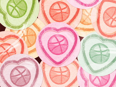 Dribbble Love Hearts