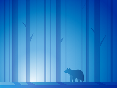 Cobalt Night ai bear forest illustrator illy