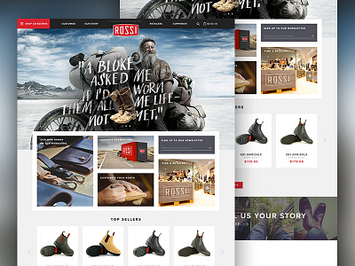 Rossi Boots Website Concept design ui ux web website