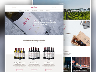 Irvine Wines Website design ui ux web website