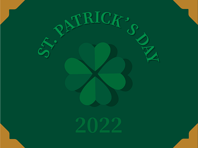 St Pats design green holiday illustrator logo type typography
