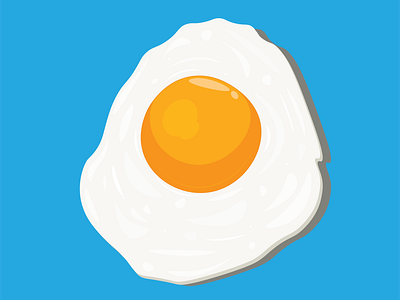 Fried Egg art breakfast color design eat egg food illustration illustrator tasty vector yellow
