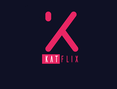 katflix branding combination logo combination mark logo logodesign minimal versatile