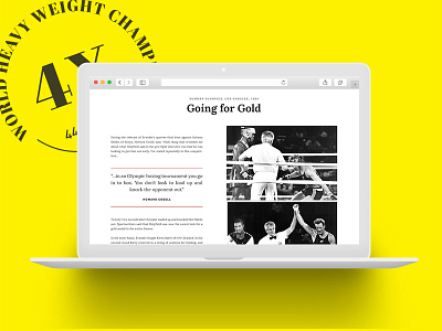 Real Deal Holyfield Snapshot boxing editorial illustrator photoshop semplice ui user interface vintage web design