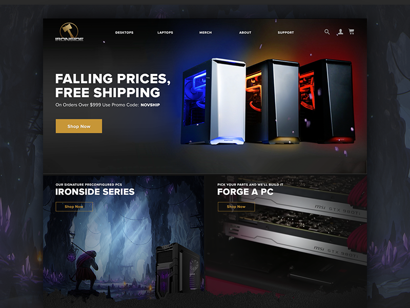 Ironside Homepage by Alex Filippone for Huemor 🚀 on Dribbble