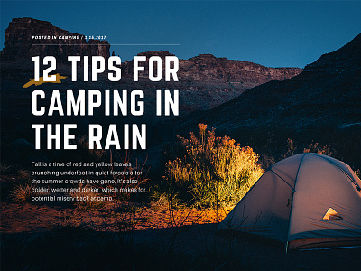 Camping Typography camping exploration hero header type typography