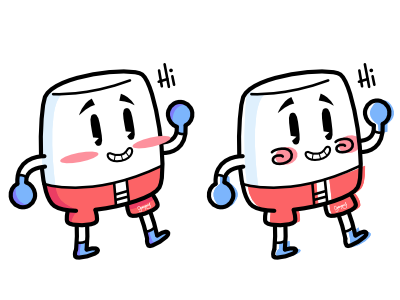 Marshmallow boxer affinitydesigner cartoon doodle illustration stickers