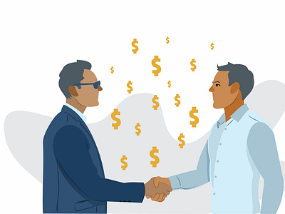 Closing deal bank business cash closing deals design dinheiro illustration money success vector