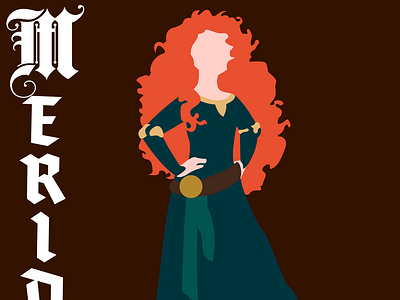 Merida design disney art illustration illustrator typography vector