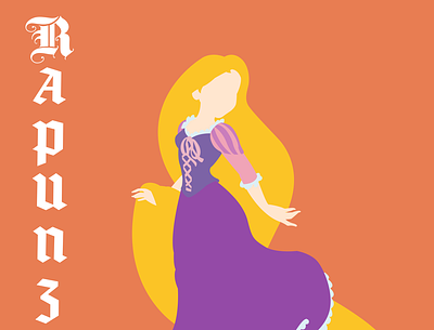 Rapunzel design disney art illustration illustrator typography vector