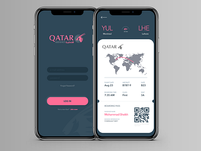 Qatar Airways Concept airline app concept design flat design neumorphism skeumorphic ui uidesign ux