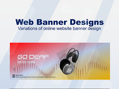 Go Deaf - Web banner ad variations