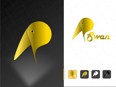 Swan - Gold gradient