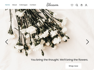 Blossom - Online Flowers shop adobe photoshop adobexd design ui ux web