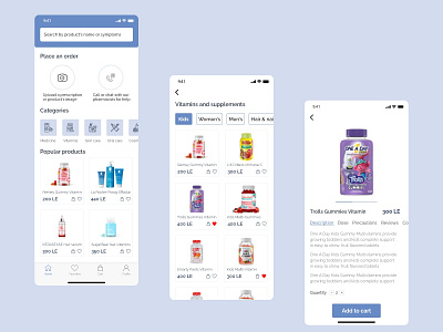 Drug store mobile app adobexd mobile app ui uxdesign