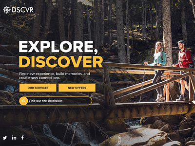 DSCVR by.travellista app branding design discover explore travel travel app ui ux webdesign young