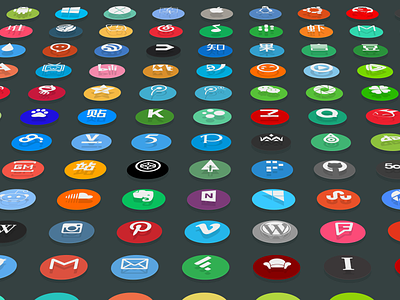 NViconsLib - flat vector social Icons freebie icon psd social icons svg vector