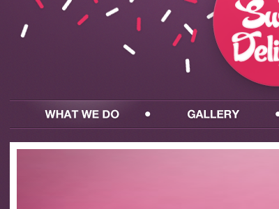 Jag's website - buttons menu nav bar pink purple website