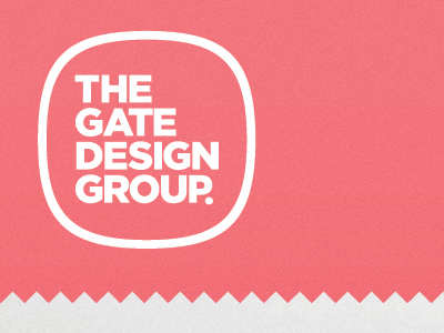 The Gate Design Group circular gate design group gotham logo pink rounded