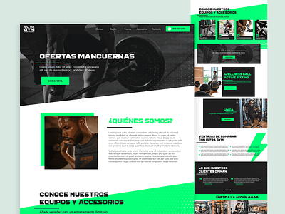 Ultra Gym - Landing Page adobe gym webdesign