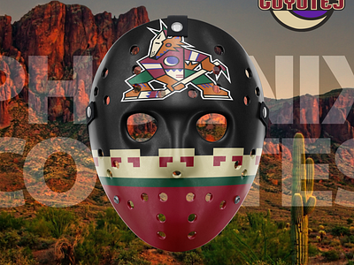 Phoenix Coyotes Retro Mask coyotes nhl phoenix