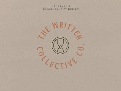 Simple Logo Badge - Journal Company circular logo co. collective condensed font earthtone branding fine line fineline logo icon journal compnay logo badge product logo the written written collective co.