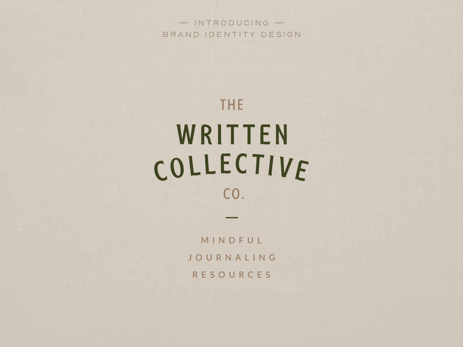 The Written Collective Co. Logo + Tagline by Kristin Bural on Dribbble