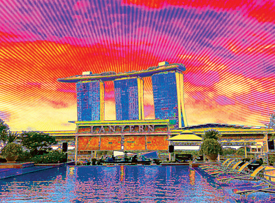 Marina Bay Sand artist canvas colourful design art illusion photography photoshop print print design singapore