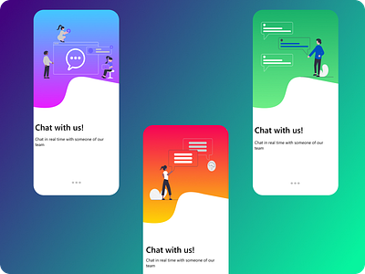 Chat with us! app design icon ui ux web