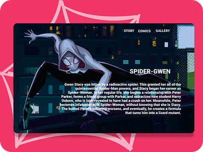 Spider-gwen web design