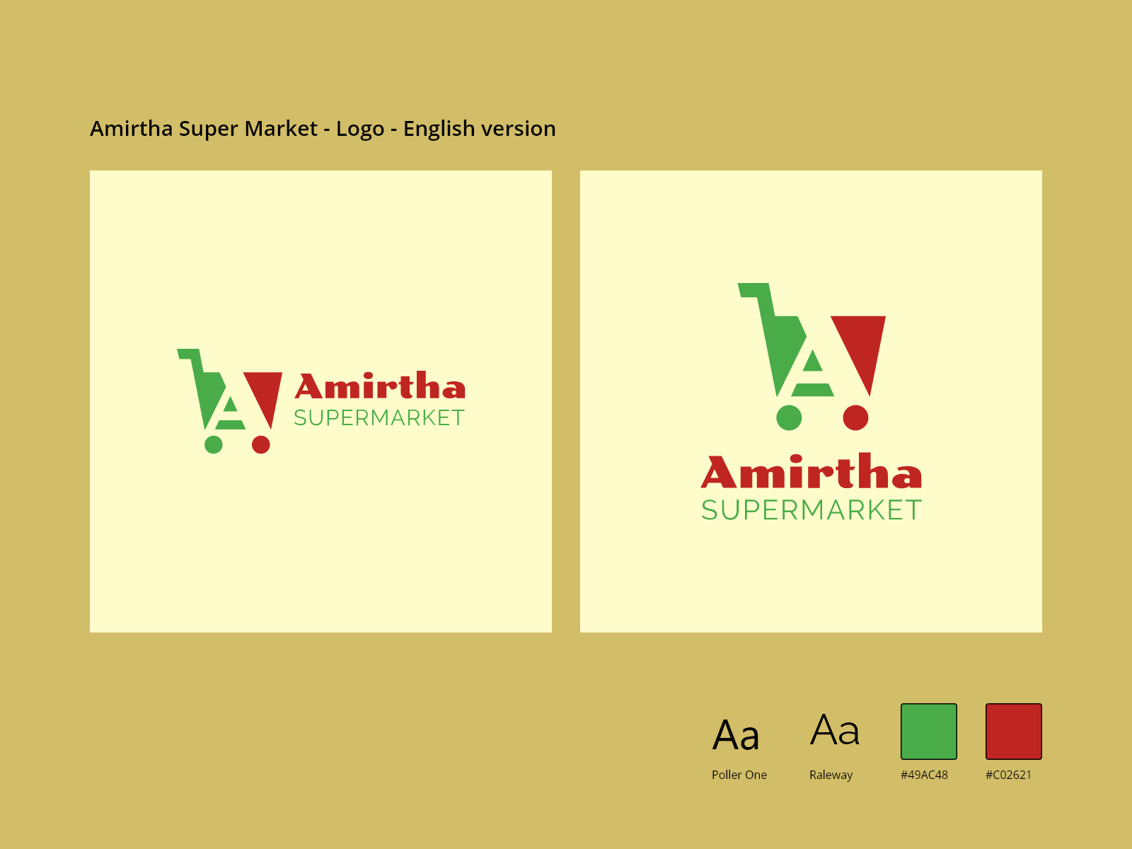Amirtha supermarket logo by Nupix Studio on Dribbble