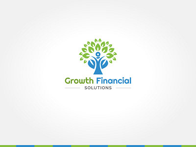 Growth Financial Solutions - logo design adobe illustrator financial logo flat green logo logo logo design