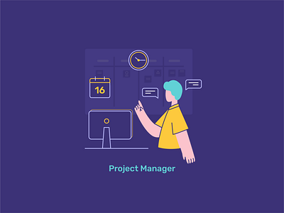 Project Manager design illustration project manager