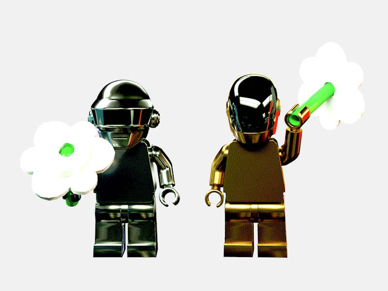Daft Punk Lego 3d animation c4d cyber daftpunk gif lego lovely metal mini motion