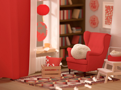 IKEA in Year of the Rabbit 3d branding china design ikea illustration