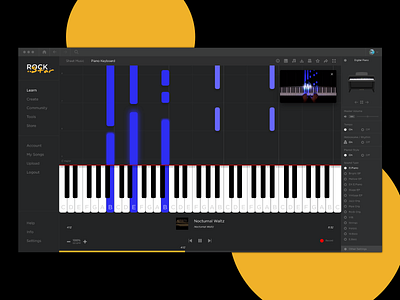 RockStar - Learn Piano (Keyboard) keyboard learn learning app piano piano game rockstar web app