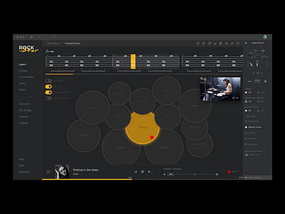 RockStar - Learn Drums (Tap Mode) chords drums learning app learning platform music music app musical instrument musician rockstar web app