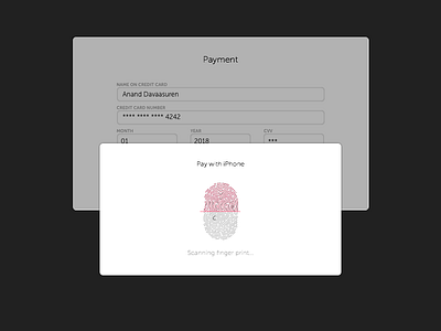 Day 002 002 dailyui day 002 payment touch id