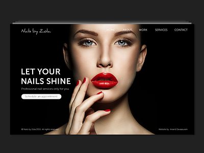 Landing Page - Day 003 beauty challenge dailyui landing page