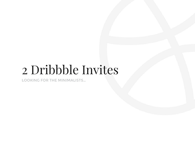 2 Dribbble Invitation Available