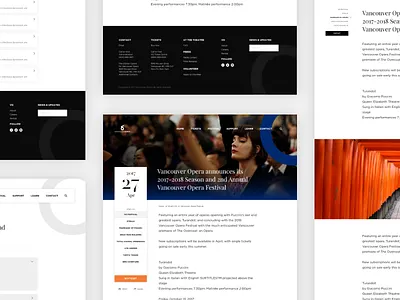 Vancouver Opera - Part 2 event opera page redesign vancouver website
