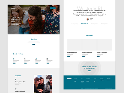 Homepage Design for a Project homepage ui ux wireframe