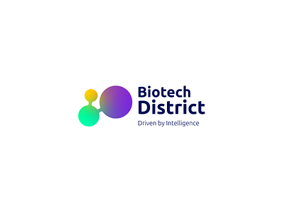 Biotech District Logo biotech branding design logo minimal