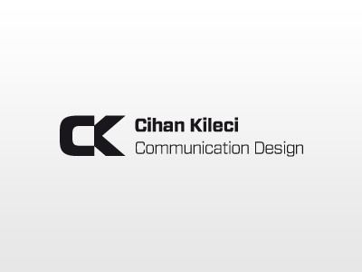 Personal Logo Design black branding cihan ck corporate design kileci logo white